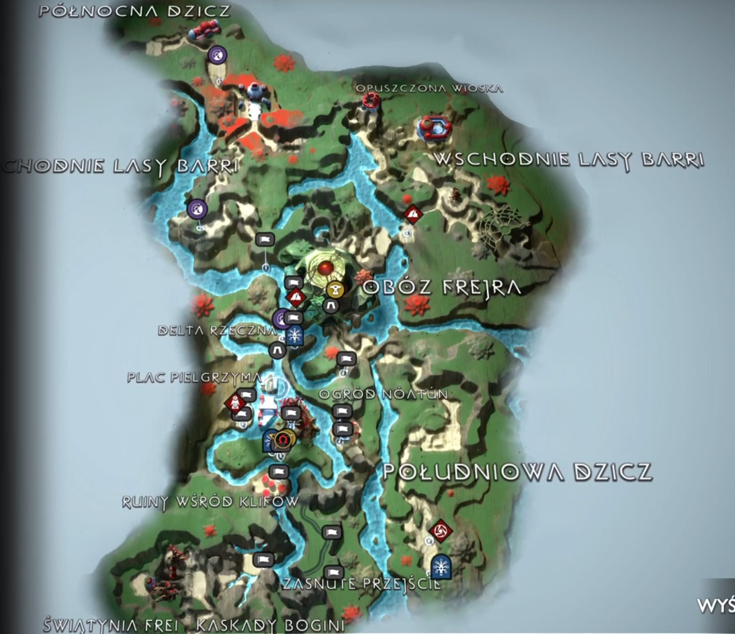 God of War Ragnarok Vanaheim mapa, znajdźki, przysługi Eurogamer.pl